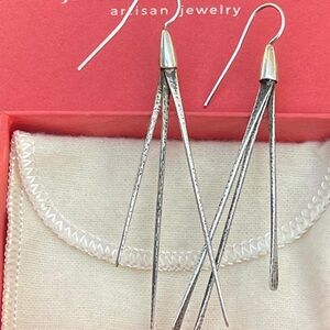 James Avery Hammered crescent dangle earrings